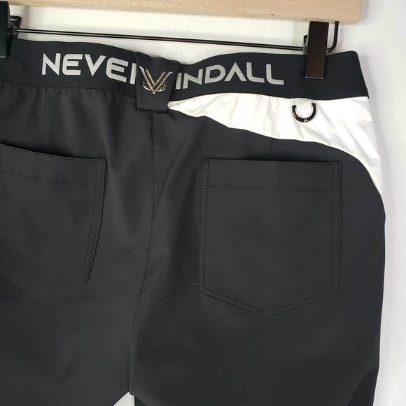 Nevermindall Corte Cut Slim Line Golf‎ Pant Women's S Black White - Picture 8 of 12